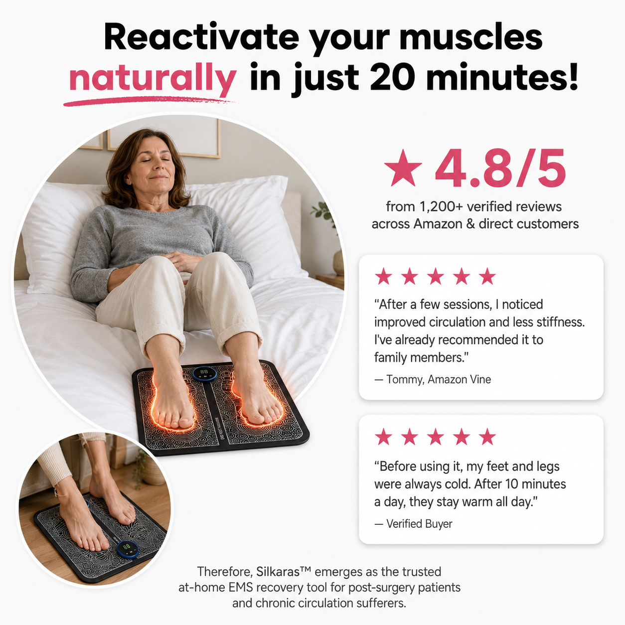 Silkaras™ EMS Foot Stimulator